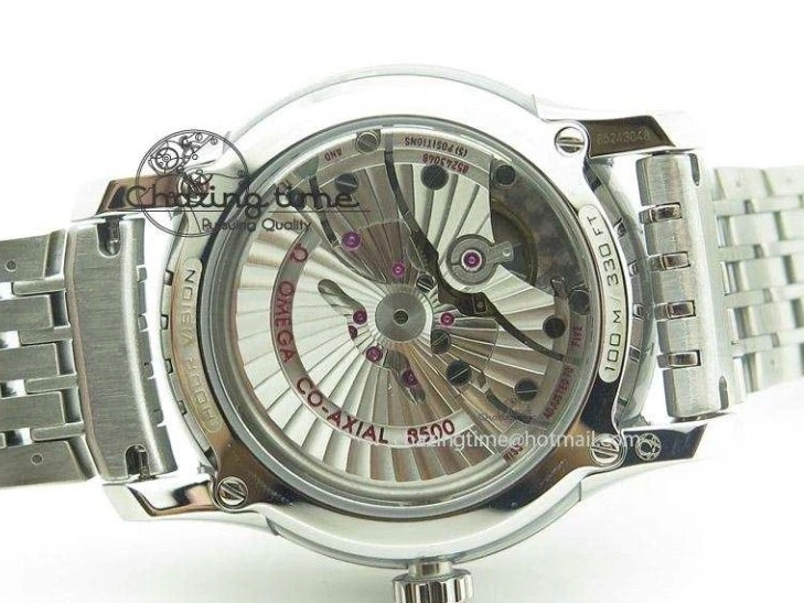 0805 De Ville Hour Vision Co-Axial 41mm SS V6F Best Edition Black Dial On SS Bracelet A BestValue 8277